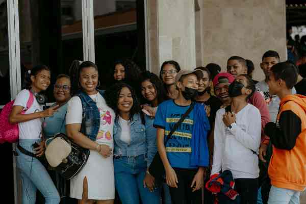 happy group of teenagers