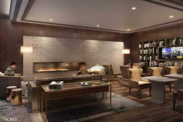 living room design render