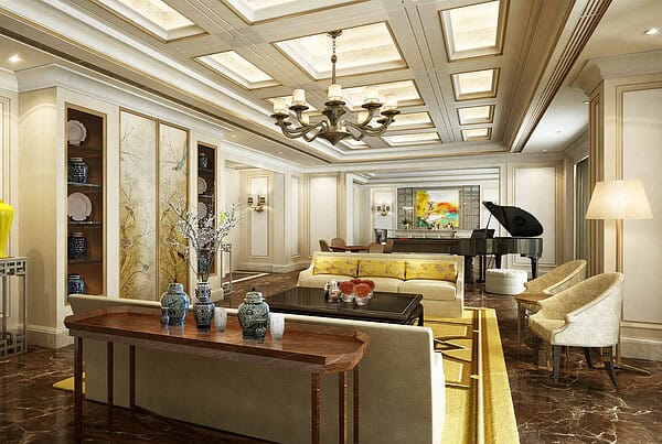 Living Room Design Render
