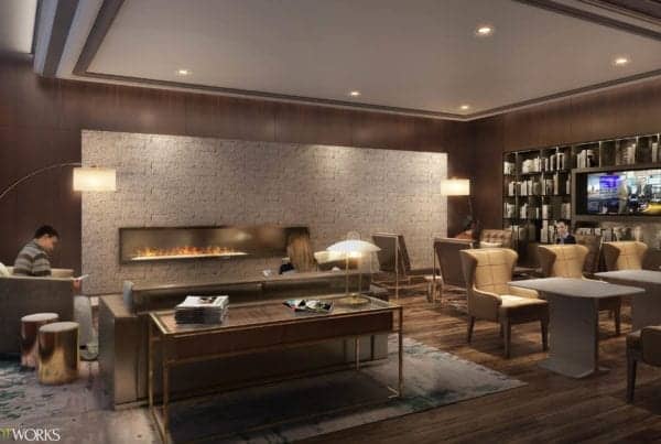 living room design render