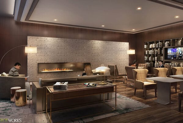 living room design render