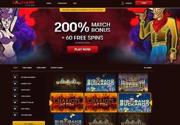 200% bonus and 60 free spins on slots