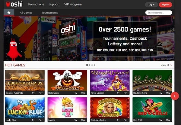 Oshi Casino mobile and online