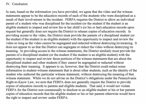 ferpa rights student videos