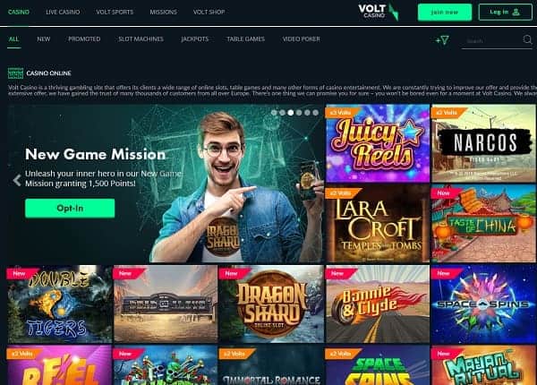 Volt Casino register and play for free!