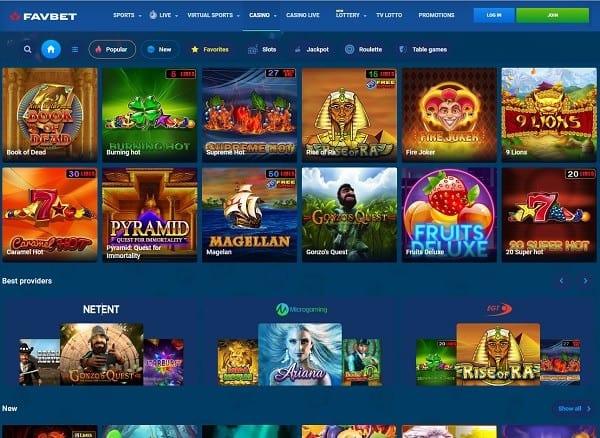 FavBet.com Online Casino Review