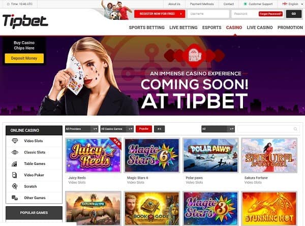 Tipbet free bet and free spins bonus