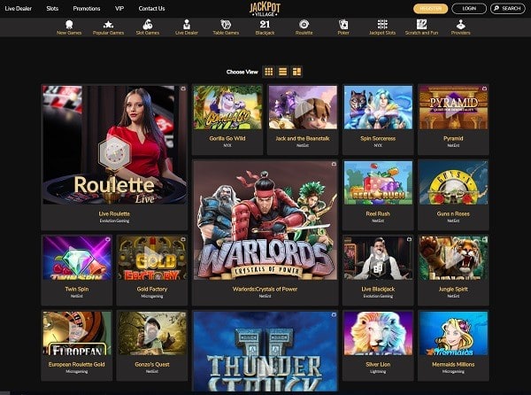 Casino Review & Rating for JackpotVillage.com