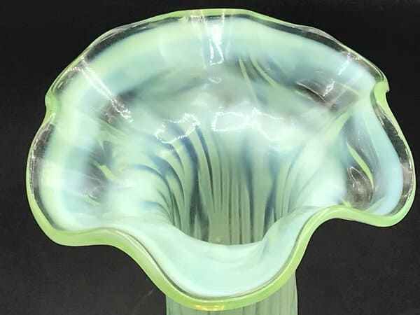 Vintage Uranium Green Depression Glass Pitcher. Vaseline, Uranium Glass | #3927962562