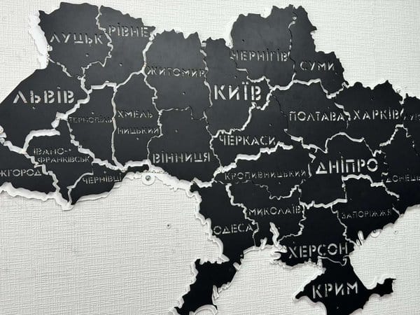 Карта Украины с подложкой - Чертеж DXF | Ukrainian Map DXF для лазера | Мапа України з підкладкою