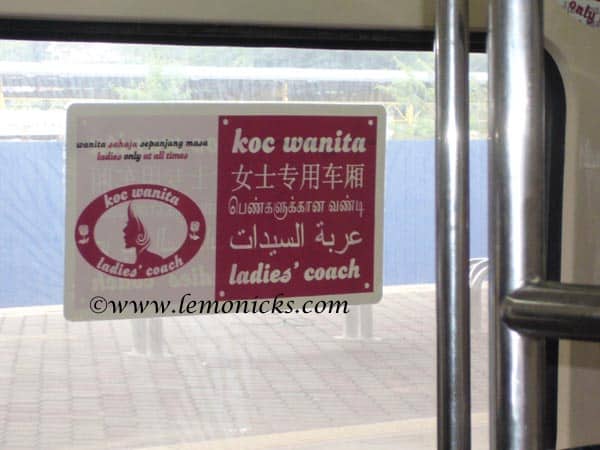 Ladies coach KTM Komuter @lemonicks.com