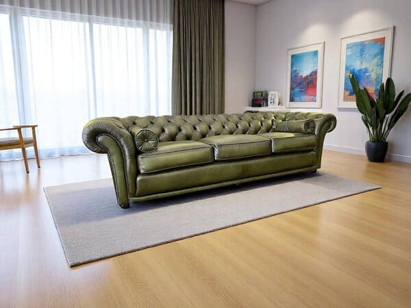 Chesterfield comfort kussen bolster sluimerrol rolkussen Antique olive - Afbeelding 5