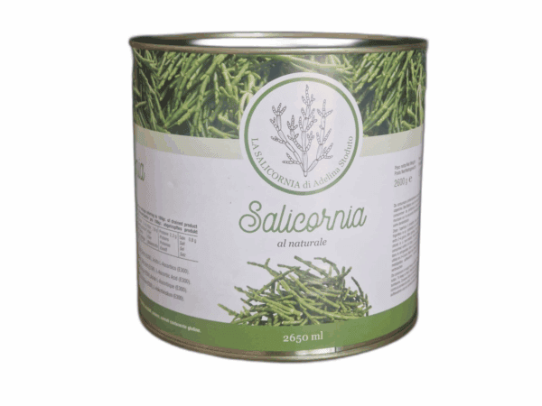 Barattolo di latta di salicornia