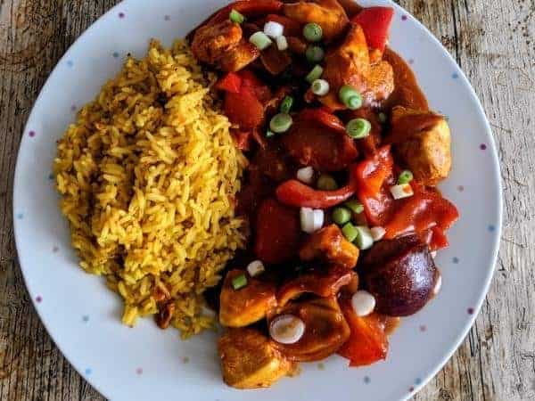 Malaysian red pepper and chicken curry