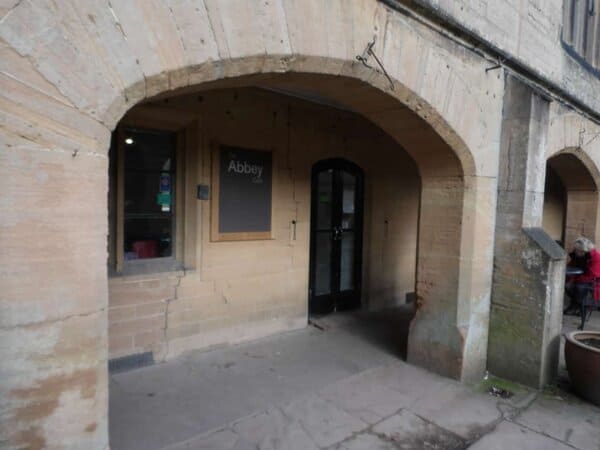 Entrance to the cafe at Newstead Abbey
