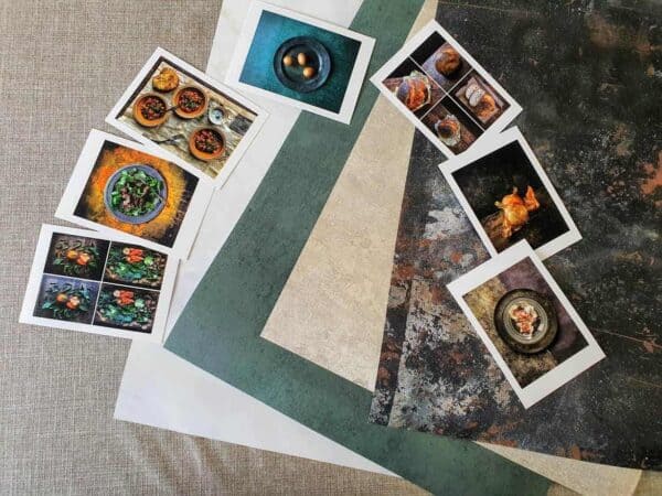 Closeup of photographic contents of the Foodie Bag