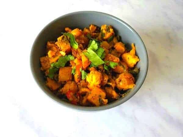 bowl of aloo gobi