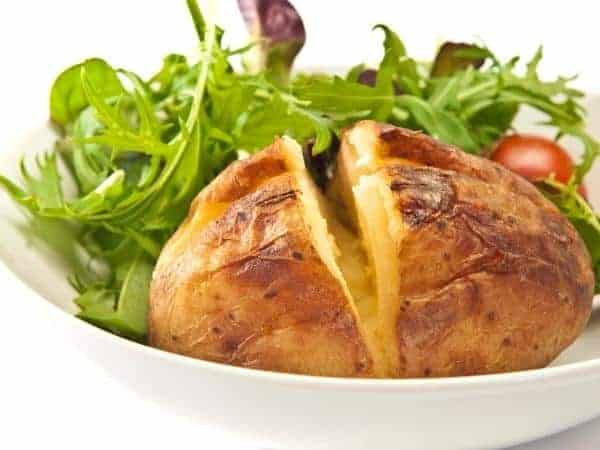 jacket potato with salad