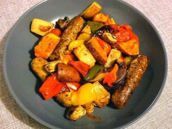 Slimming World sausage tray bake