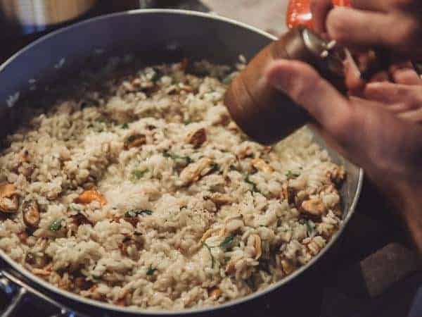 seasoning the risotto