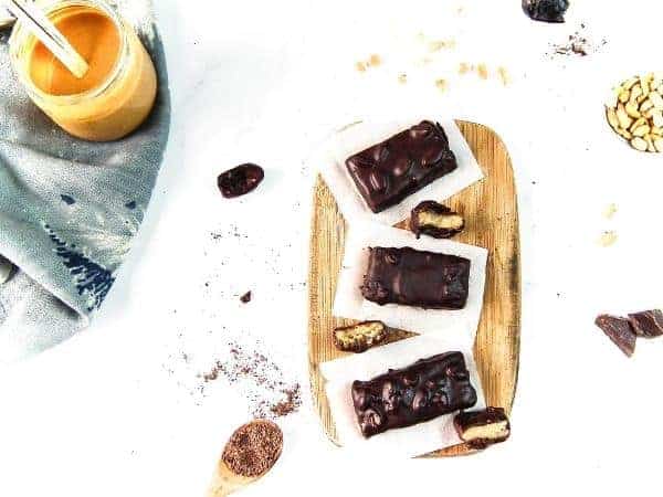 vegan snickers chocolate bar homemade