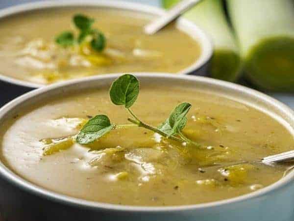 Slimming World leek and potato soup