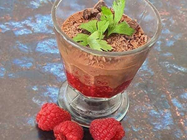 Raspberry and chocolate indulgence dessert