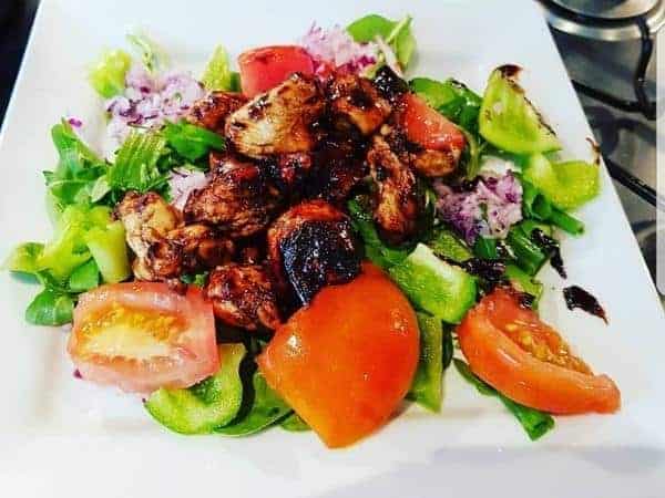 Sticky chicken salad