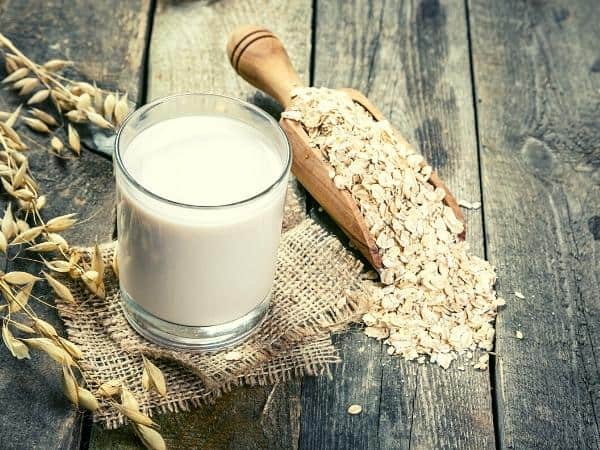 oats and a glass of milk