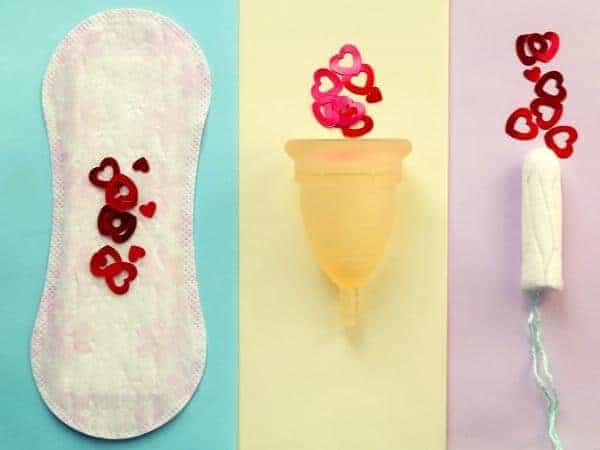 selection on ladies sanitary products