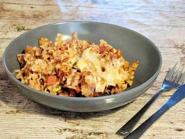 Spicy sausage pasta bake for a great meal full of Slimming World speed foods