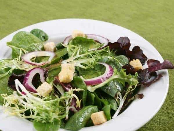 plate of green salad