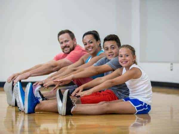 Family working out