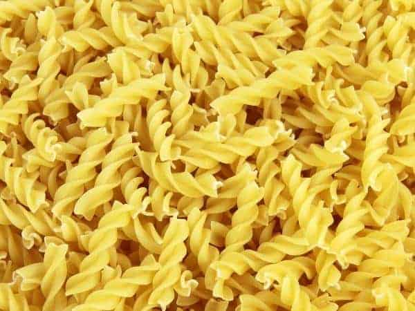 pieces of pasta close up