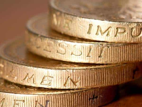 pile of pound coins