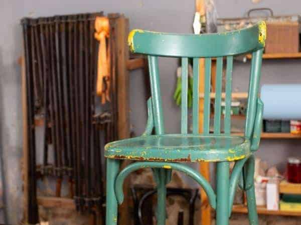 A green chair