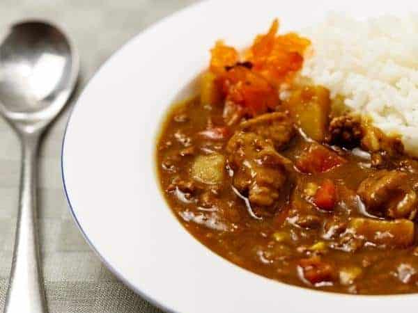 bowl of curry and rice