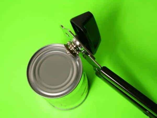 A close up of a can opener
