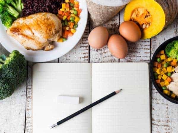A bunch of different types of food on a table