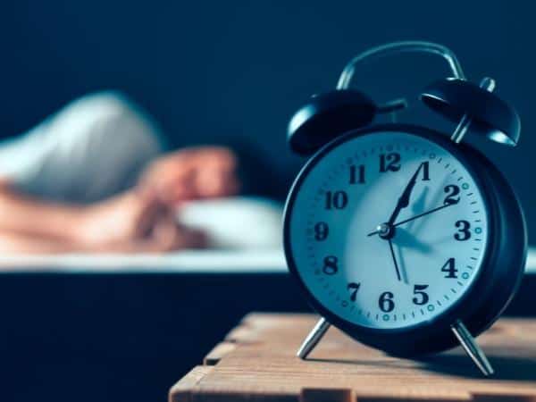 An alarm clock on a table