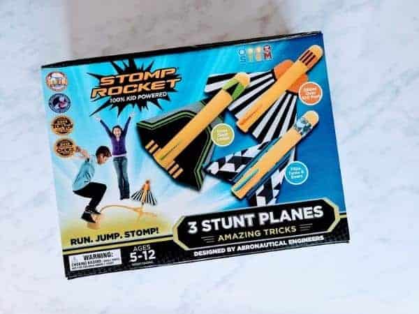 stomp rocket in a box with 3 stunt planes.