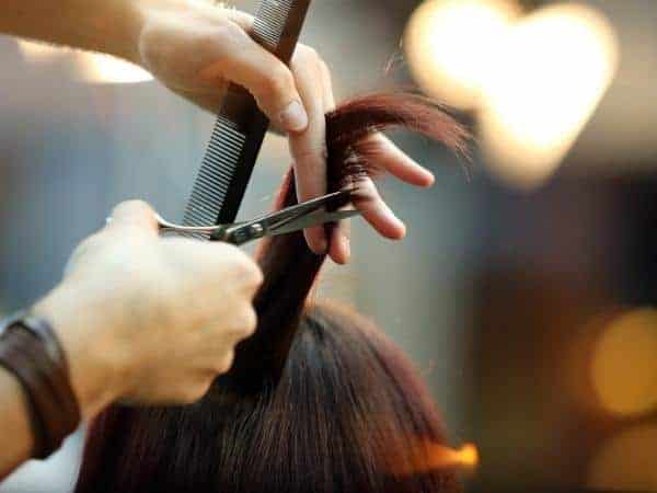 hair being cut