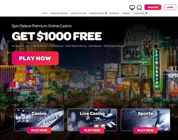 Spin Palace Online Games