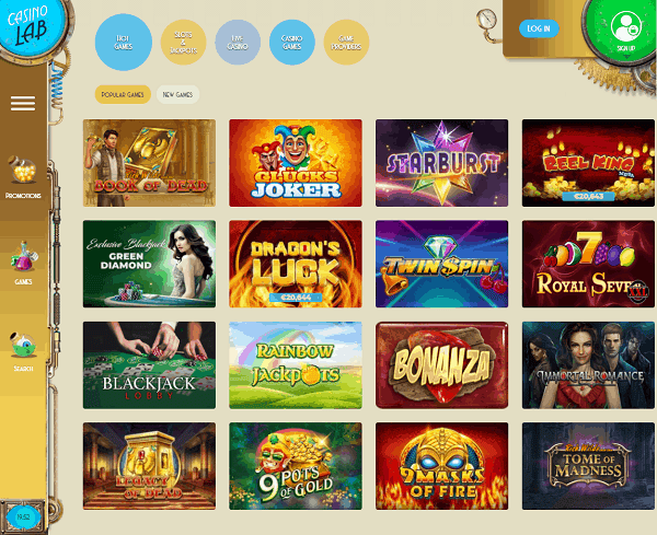 Casino Lab Free Spins & Welcome Bonus 