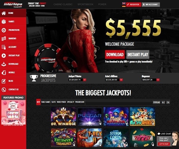 Intertops usa casino free chip bonus