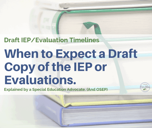 Draft IEP Timelines