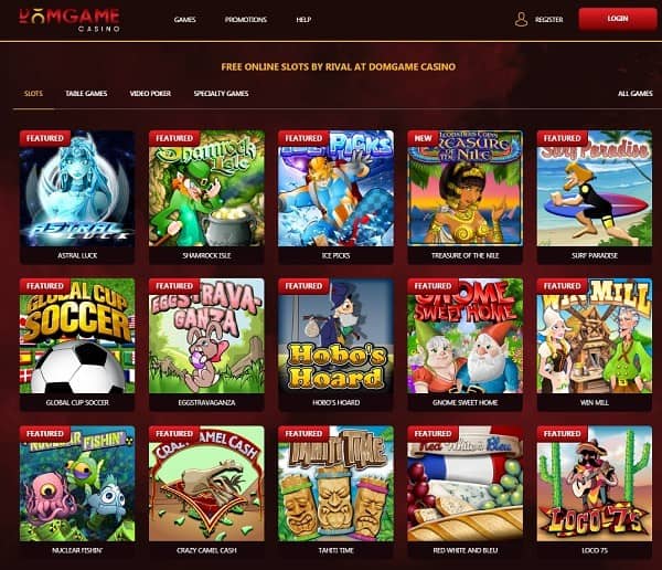 RIVAL Casino slots and table games