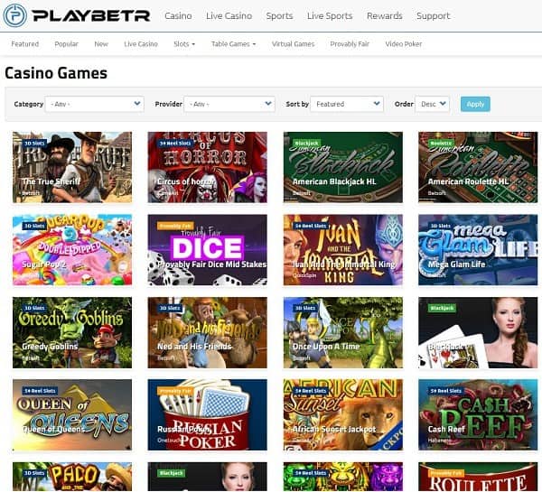 Playbetr Crypto Casino and Sportsbook