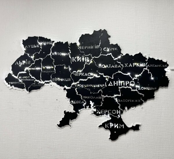 Карта Украины с подложкой - Чертеж DXF | Ukrainian Map DXF для лазера | Мапа України з підкладкою