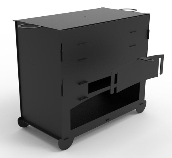 Коптильня на дровах, горячего копчения – чертеж для лазерного станка DXF